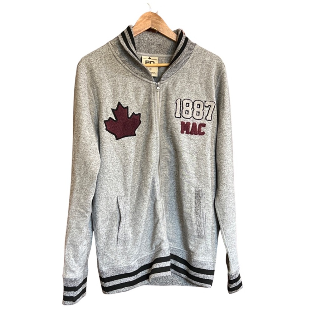 Brand new McMaster Bar Down zip up sweatshirt size large